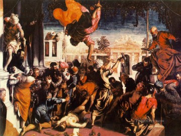 奴隷を解放する聖マルコの奇跡 イタリア ルネサンス ティントレット Oil Paintings